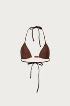 Stone Beaded Triangle Top (Chocolate Brown)