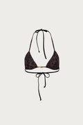 Stone Beaded Triangle Top (Cheetah)
