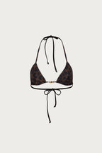 Stone Beaded Triangle Top (Cheetah)
