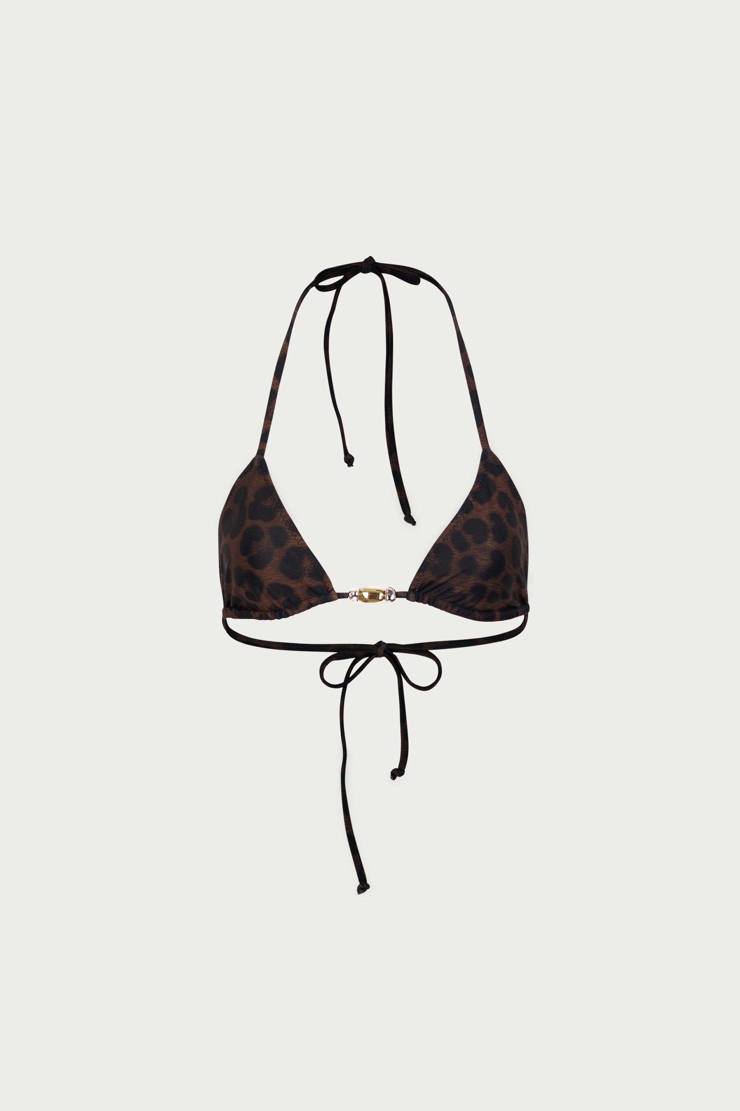 Stone Beaded Triangle Top (Cheetah)