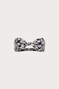 Knotted Bandeau Top (Palm Beach Shell Black/Cream)