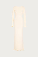 Ruffle Hem Maxi Dress (Cream)