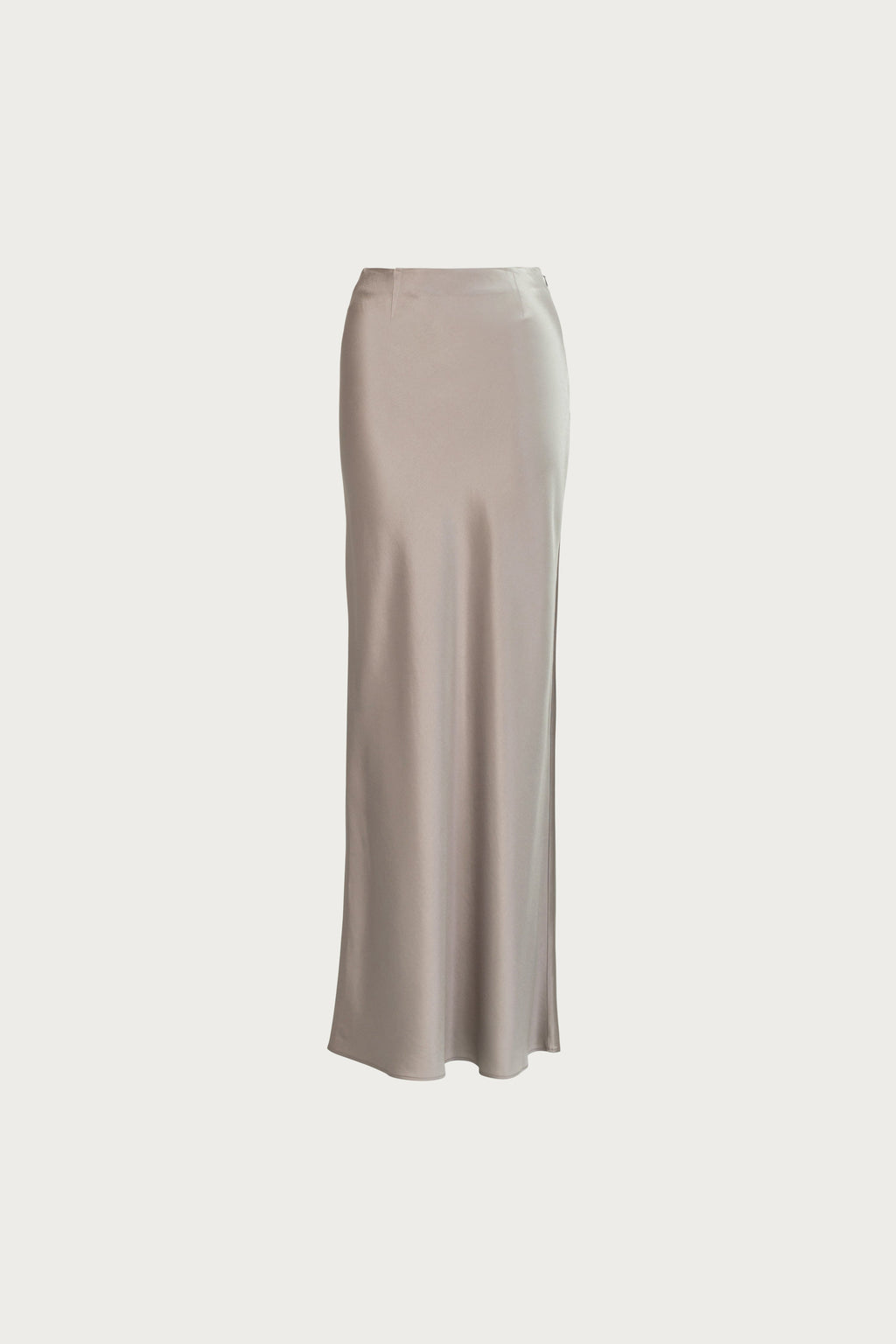 Satin Maxi Skirt (Silver)