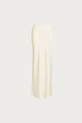 Satin Maxi Skirt (Cream)