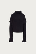 Oversized Ribbed Wool Sweater (Black)