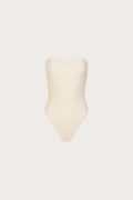 Strapless One Piece (Faux Suede Cream)