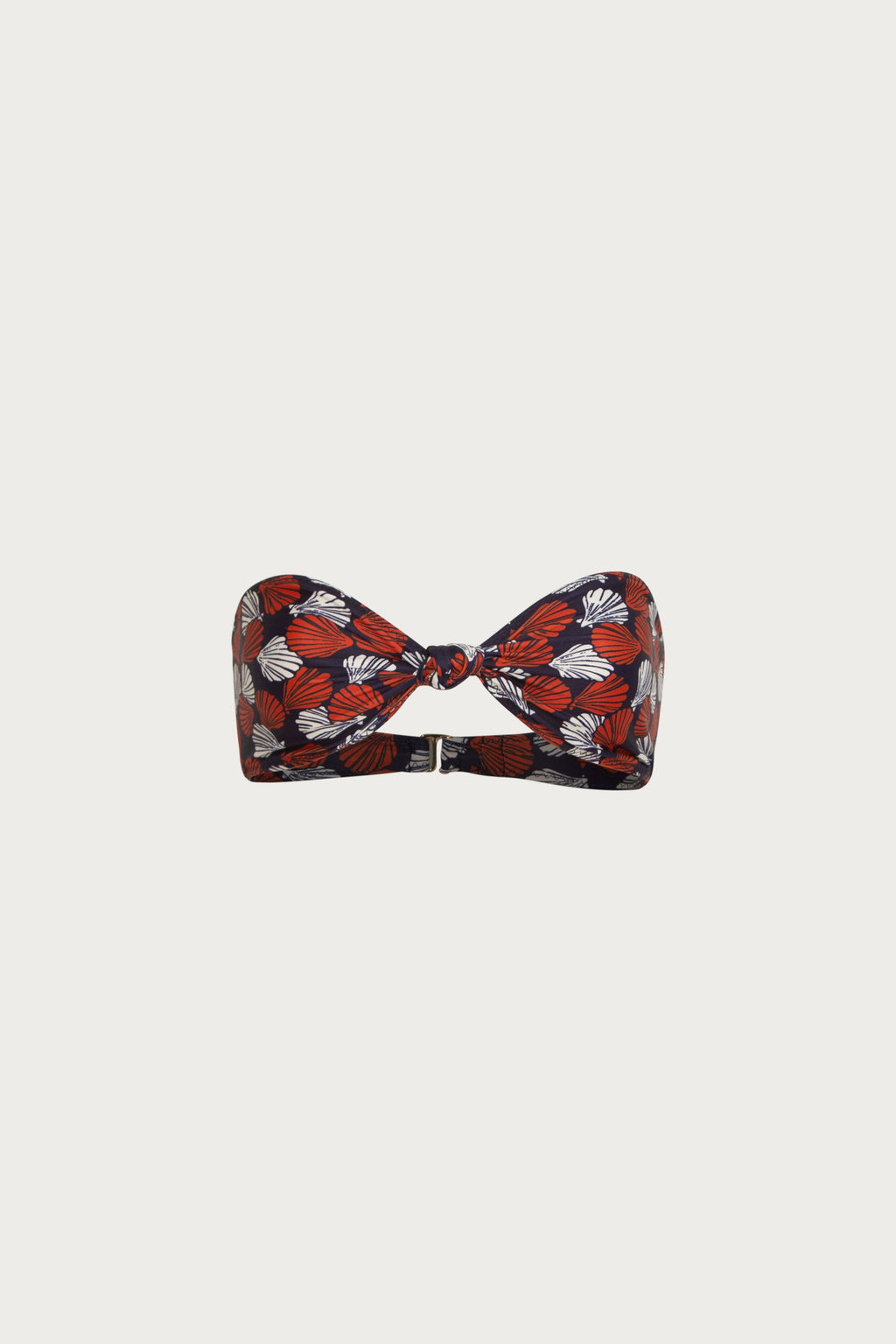 Knotted Bandeau Top (Palm Beach Shell Navy/Orange/Cream)