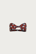 Knotted Bandeau Top (Palm Beach Shell Navy/Orange/Cream)