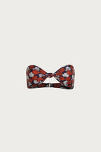 Knotted Bandeau Top (Palm Beach Shell Navy/Orange/Cream)