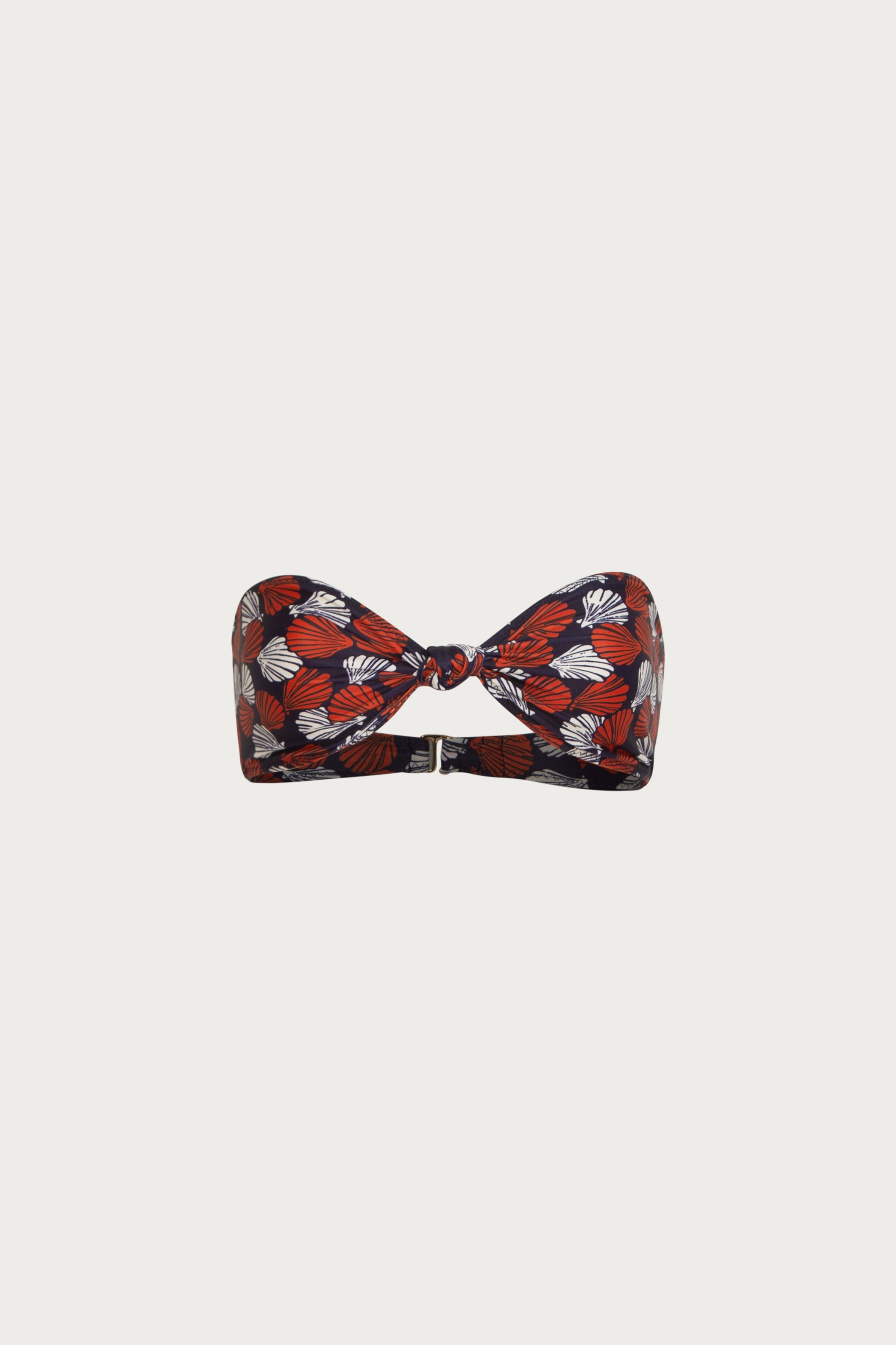 Knotted Bandeau Top (Palm Beach Shell Navy/Orange/Cream)