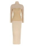 Jean Paul Gaultier Corset Trompe L'Oeil Dress — Cream