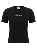Jean Paul Gaultier Logo-Embroidered Jersey T-shirt — Black