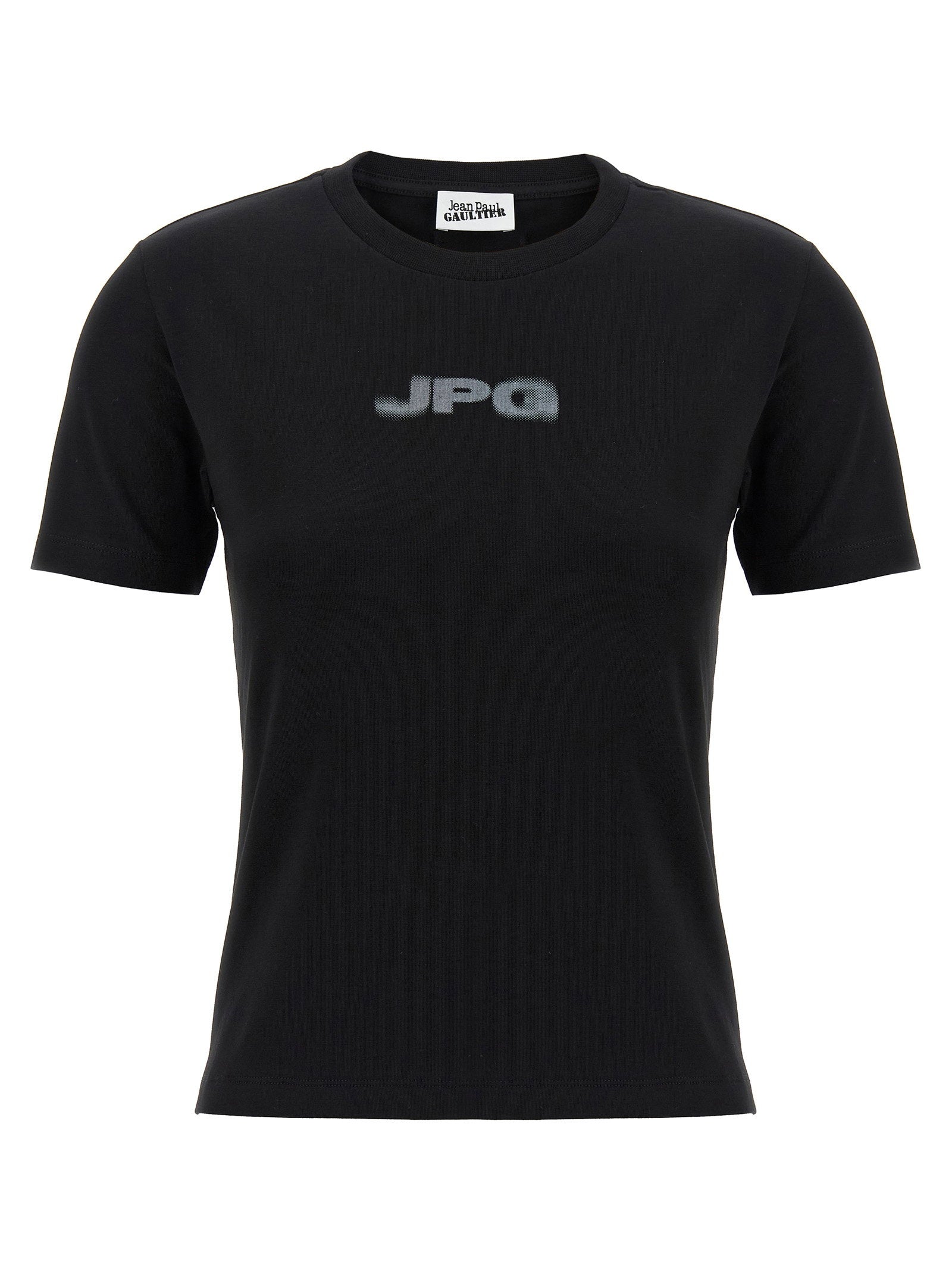 Jean Paul Gaultier Logo-Embroidered Jersey T-shirt — Black