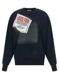 Jean Paul Gaultier Logo-Print Brushed Cotton Sweatshirt — Black