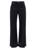 Jean Paul Gaultier Snap-Button Denim Jeans — Black