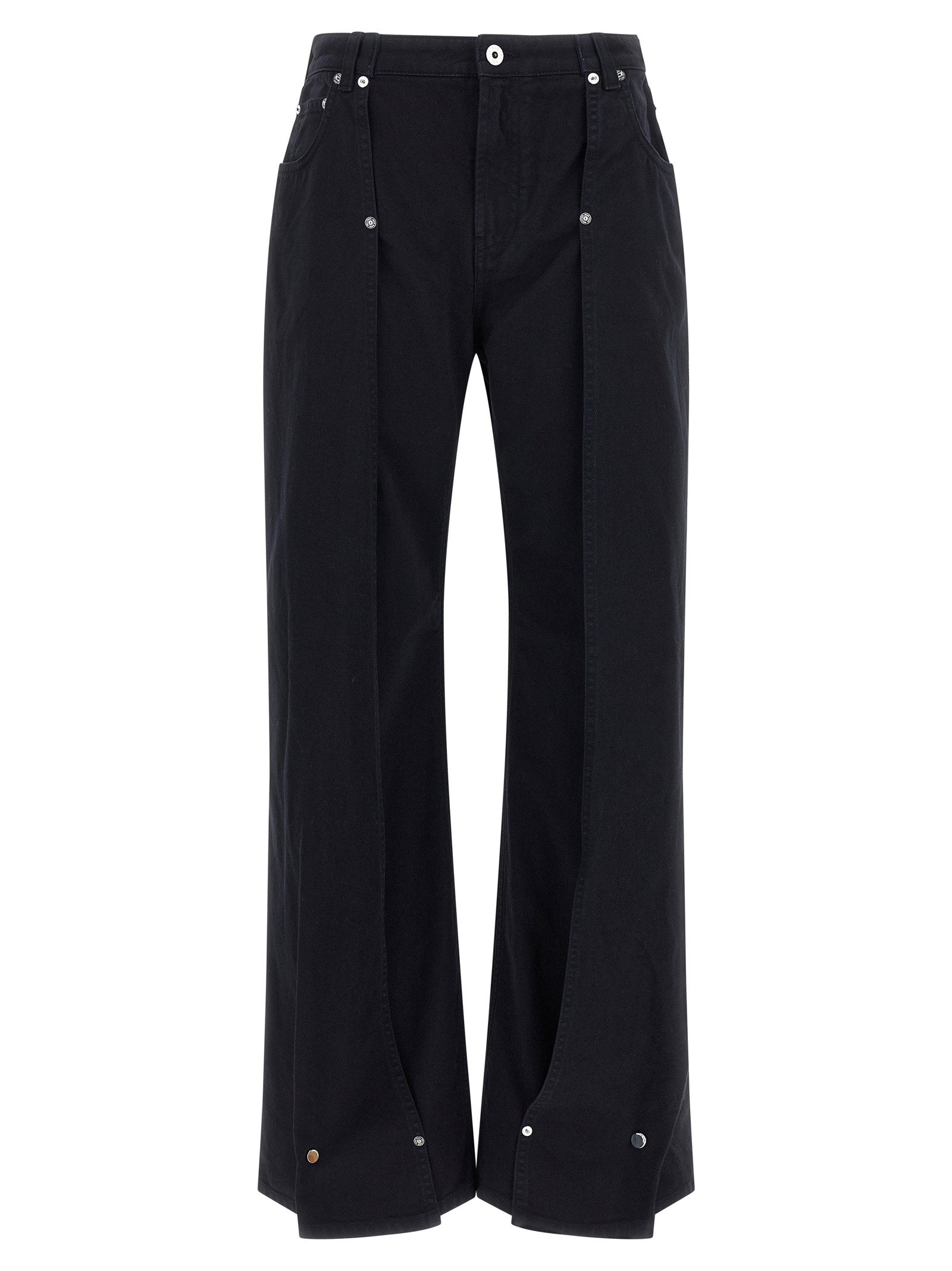 Jean Paul Gaultier Snap-Button Denim Jeans — Black