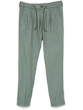 Herno Felted Cashmere-Silk Trousers — sage green