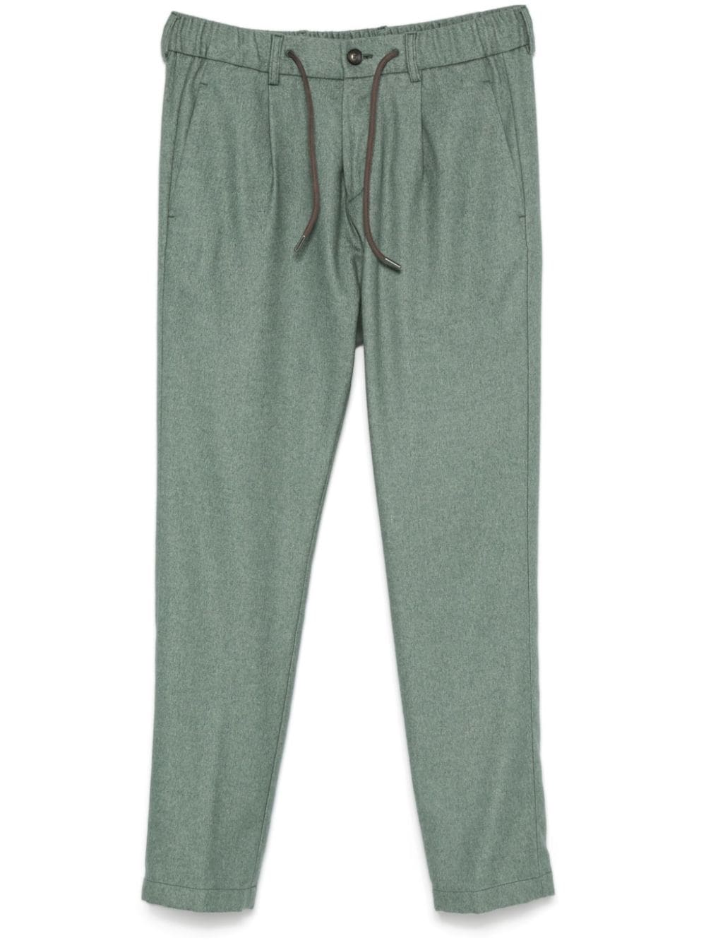 Herno Felted Cashmere-Silk Trousers — sage green