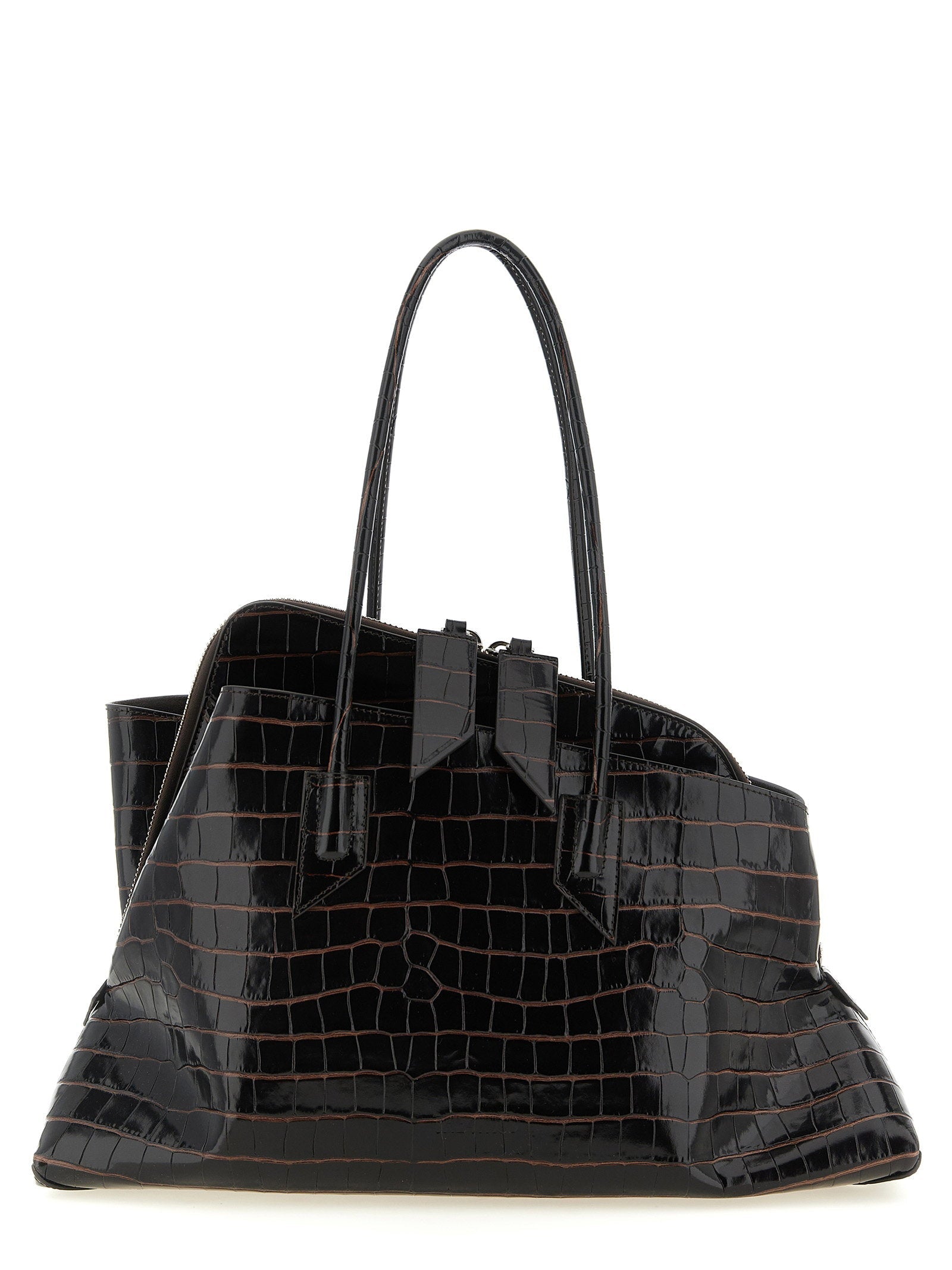 The Attico La Passeggiata Medium Shoulder Bag — Black