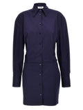 The Attico Chemisier Dress — Navy