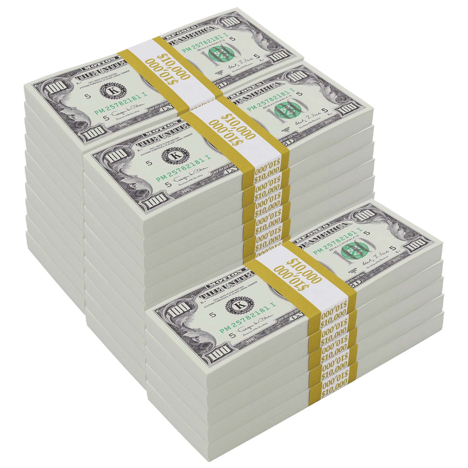 $250,000 BLANK FILLER 1990 Series Stacks By Prop Money Inc.