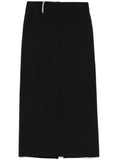Peserico Stretch Straight-Cut Midi Skirt — Black