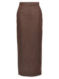 Max Mara Pianosa Skirt — Brown