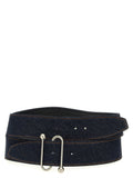Sportmax Denim Maxi Belt — Navy
