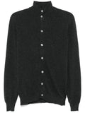 Fedeli Pure Cashmere Cardigan — Charcoal