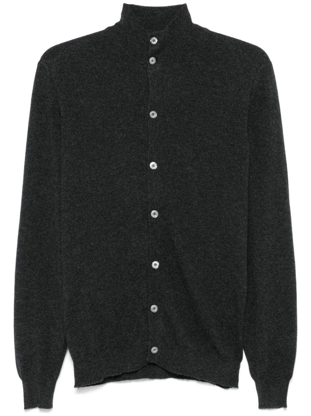 Fedeli Pure Cashmere Cardigan — Charcoal
