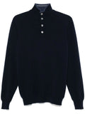 Fedeli Cashmere Knit Sweater — Navy