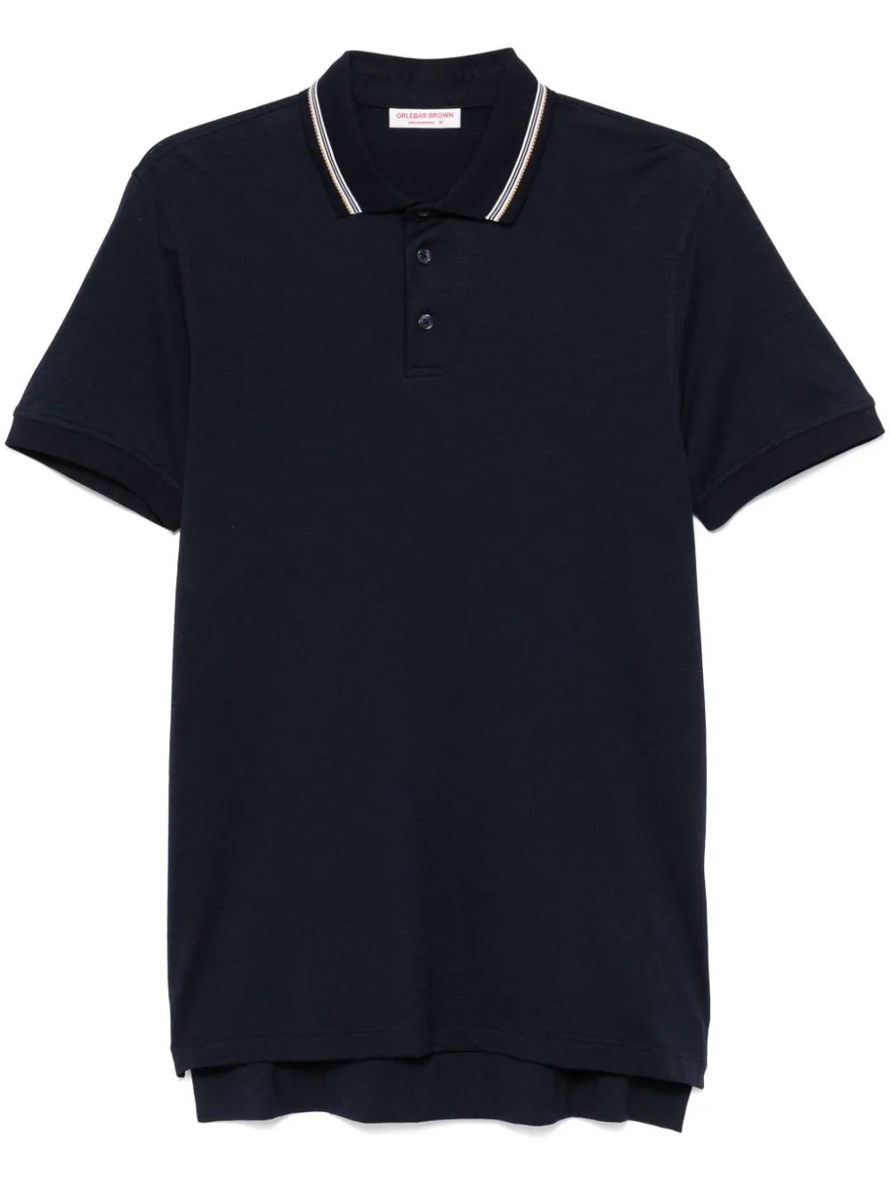 Orlebar Brown Dominic Ribbon Tippi Polo Shirt — Black