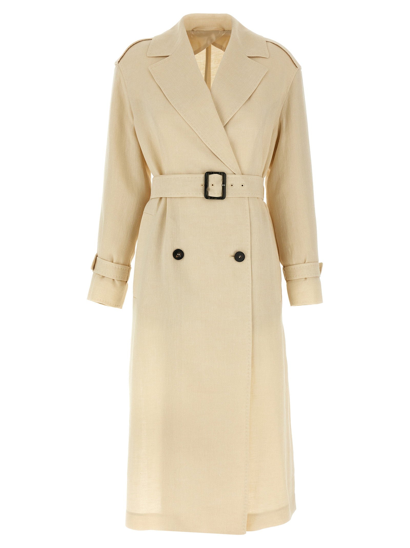 Max Mara Studio Trench Coat — Beige