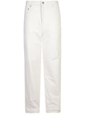Golden Goose Straight-Leg White Cotton Jeans — White