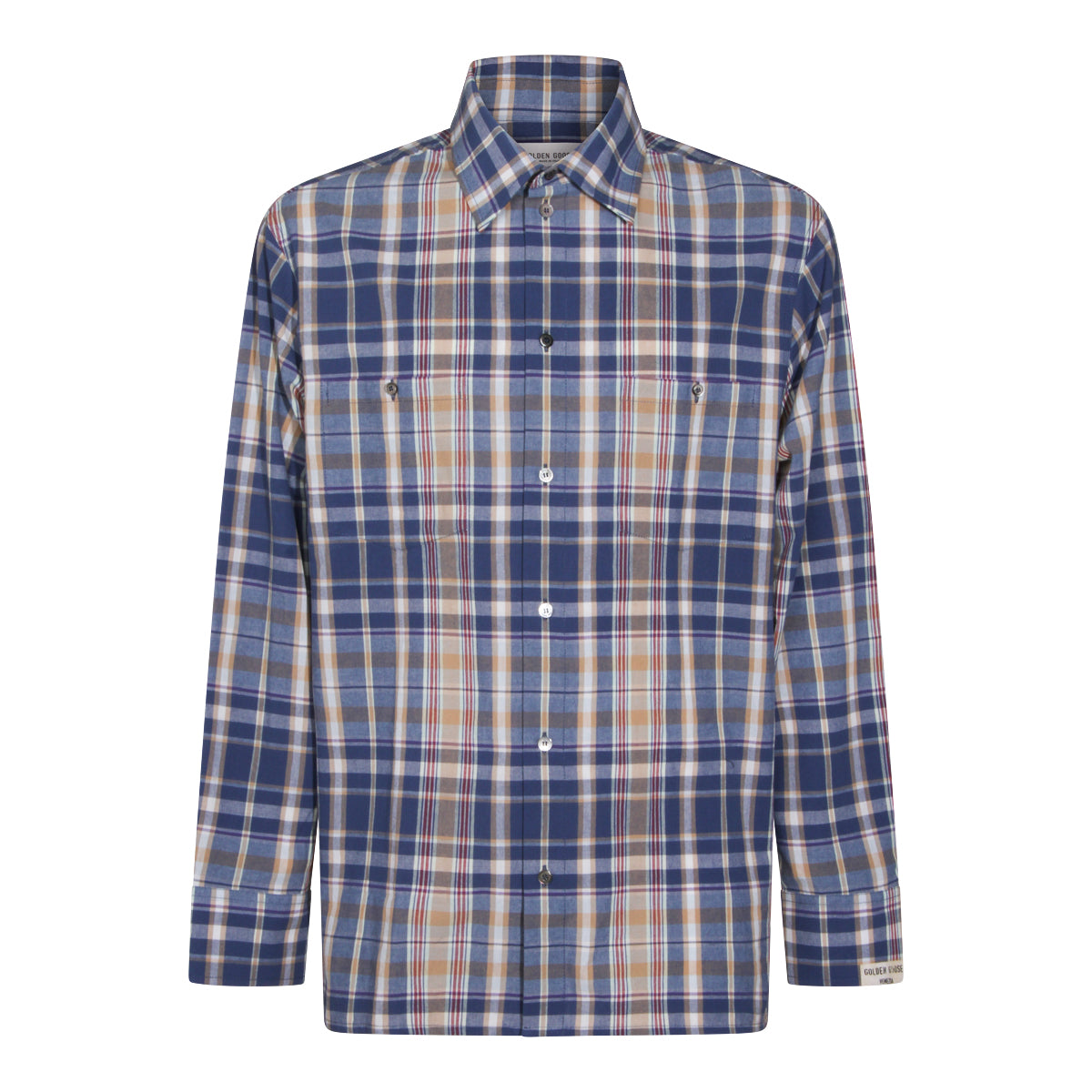 Golden Goose Shirts New Wheat/indigo Blue/old Red _co