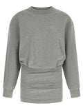 The Attico Draped Mini Dress — Gray