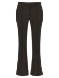 The Attico Flared Wool-Blend Trousers — Black