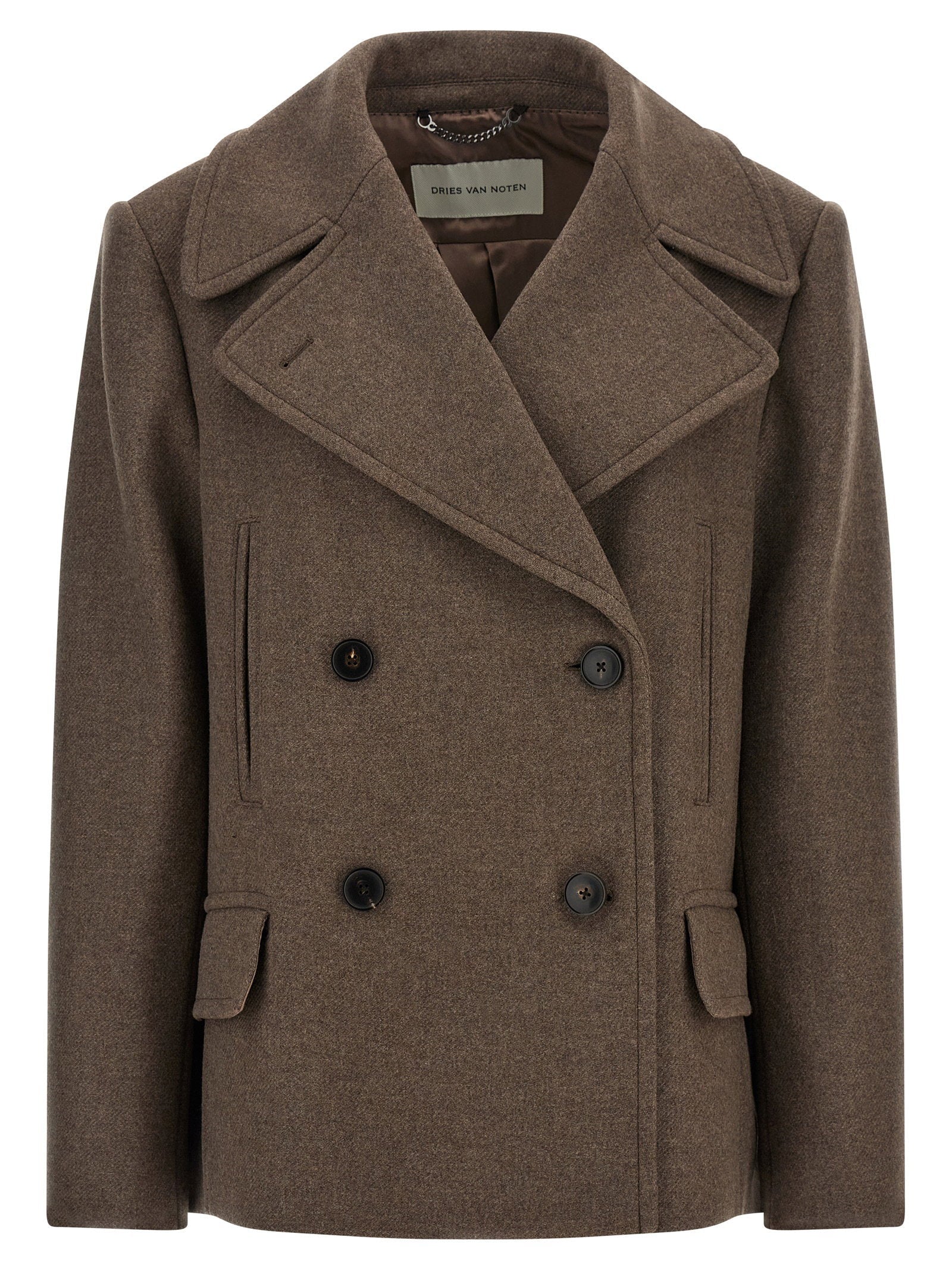 Dries Van Noten Coat — Taupe
