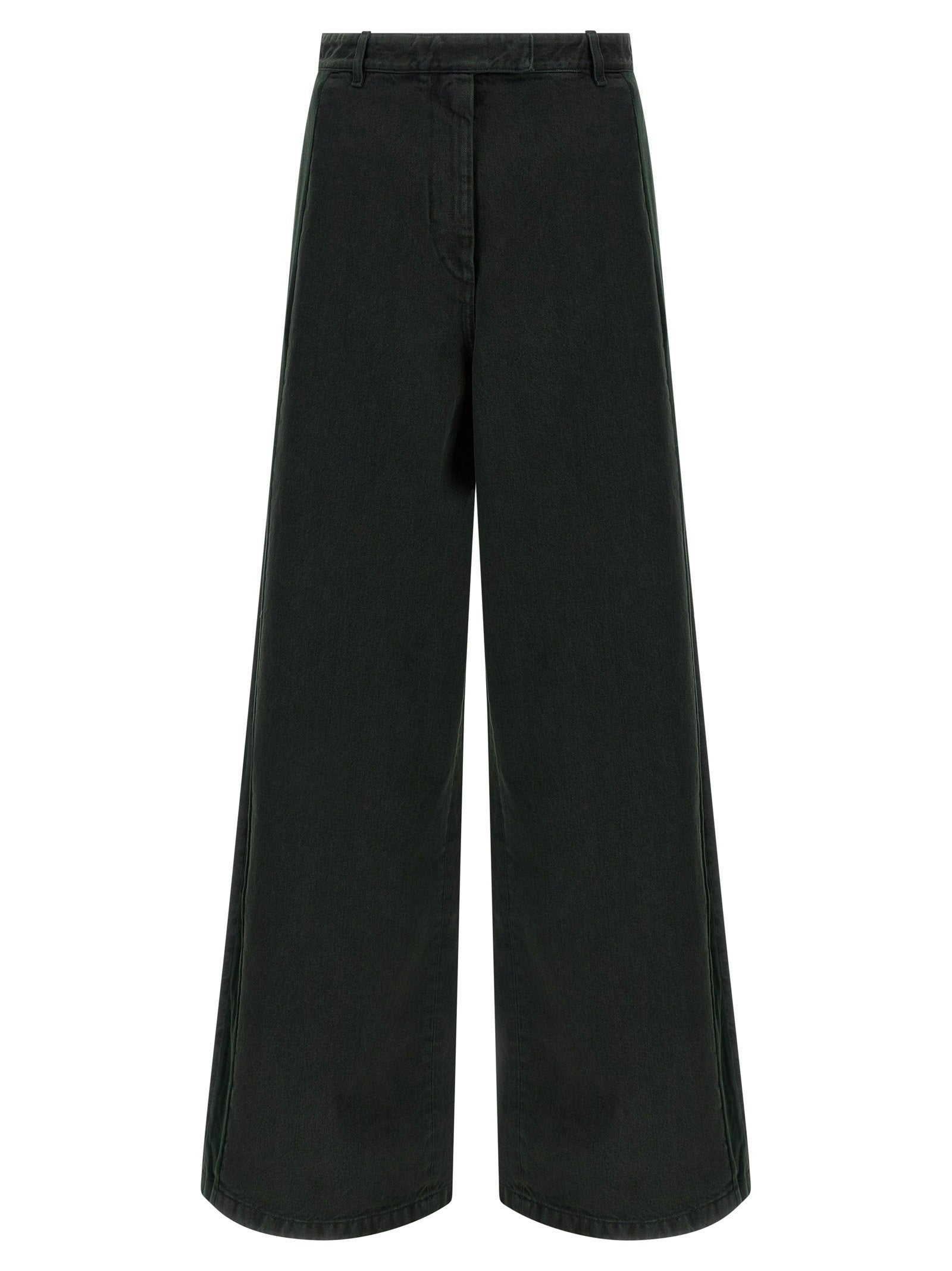 Dries Van Noten Velvet Insert Jeans — Black