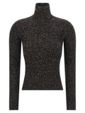 Max Mara Ribbed Wool and Cashmere Mouliné Sweater — Charcoal