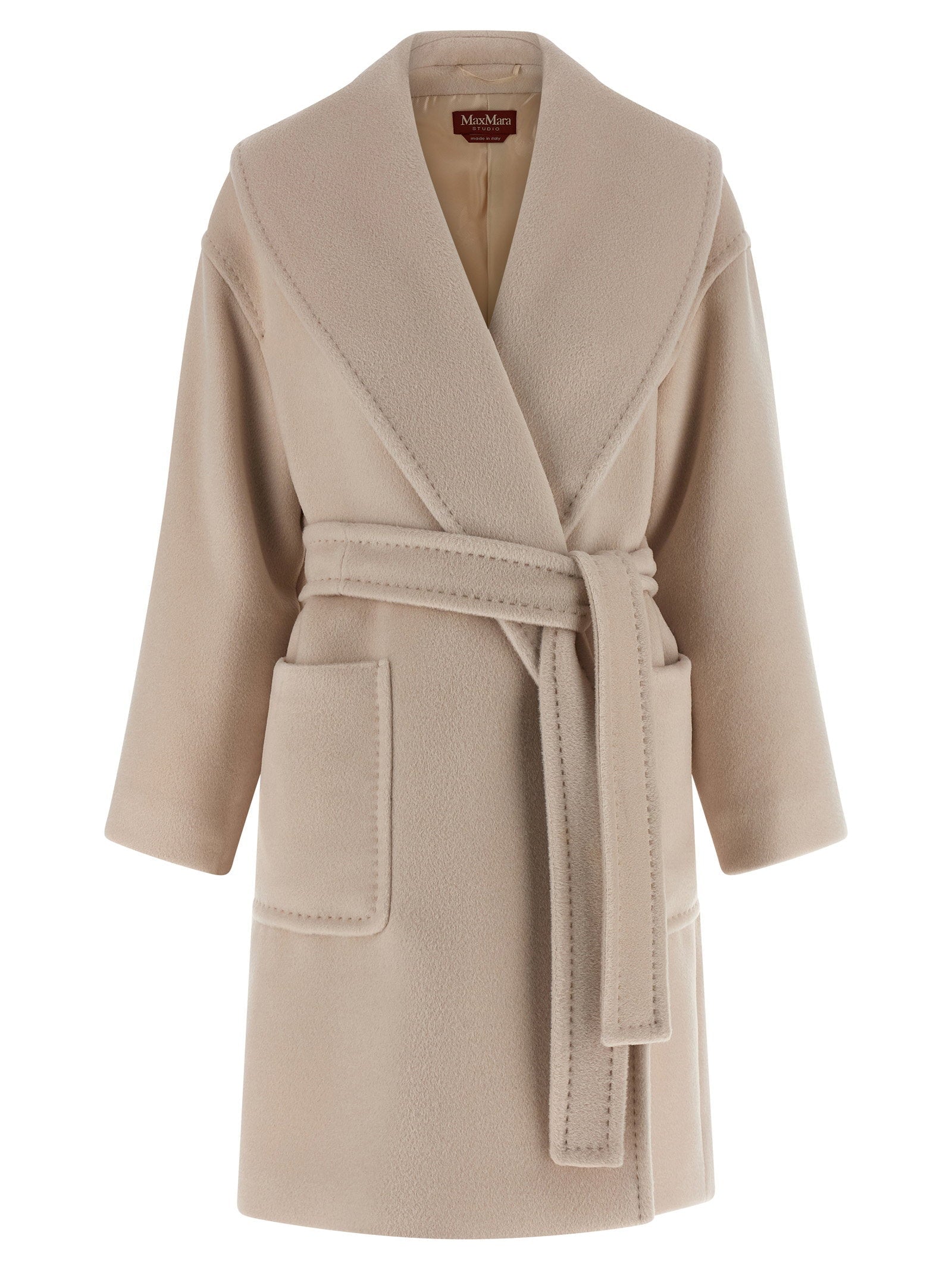 Max Mara Studio Cloruro Coat — Beige