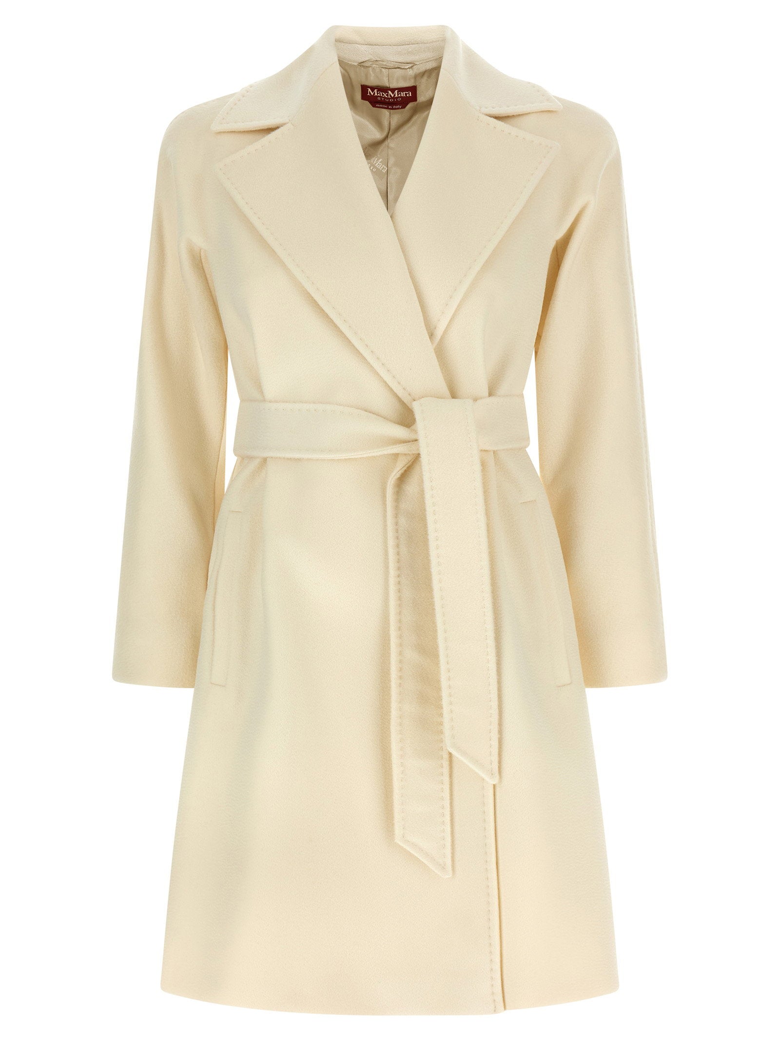 Max Mara Studio Dravenna Coat — Cream