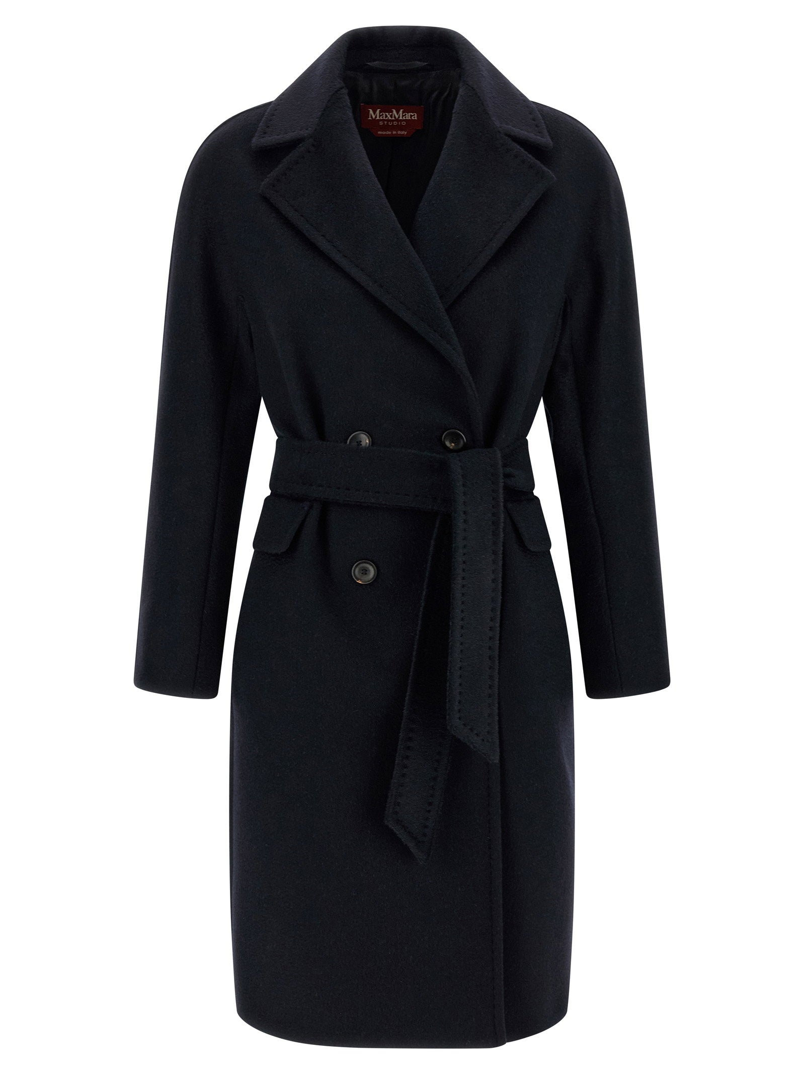 Max Mara Studio Panteon Coat — Black