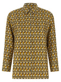 Max Mara Reversible Silk Twill Shirt — Gold