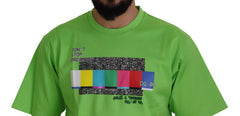 Men's Green Cotton Dg Channel Top T-Shirt
