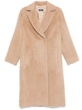 Peserico Double-Breasted Alpaca-Wool Blend Coat — Beige