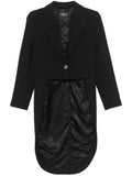 Peserico High-Low Silhouette Blazer — Black