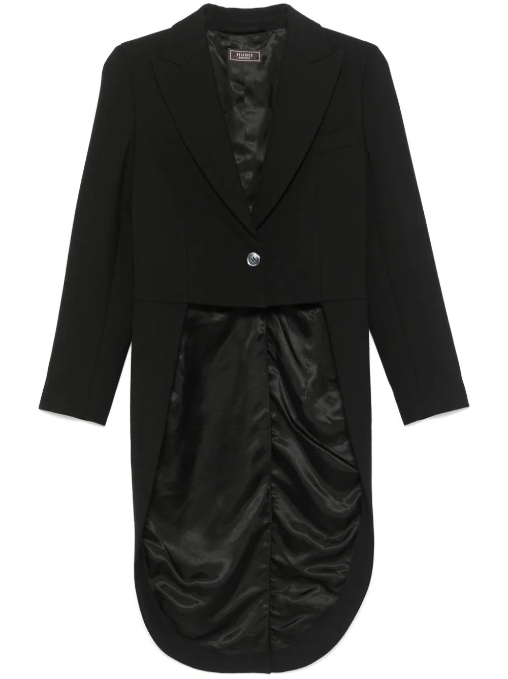 Peserico High-Low Silhouette Blazer — Black