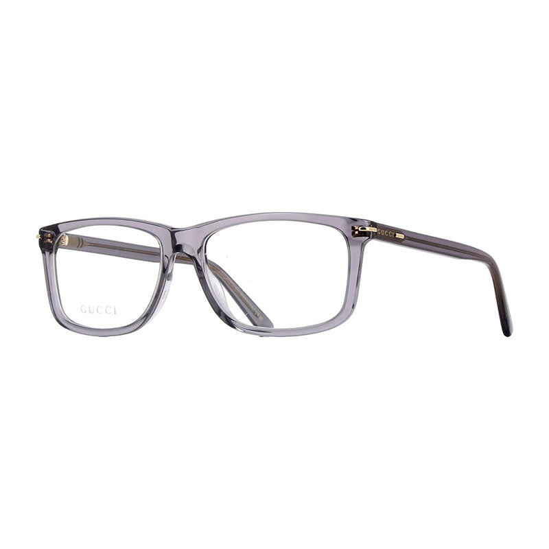 Gucci GG1447O004 Transparent Acetate Square Eyeglasses — Gray