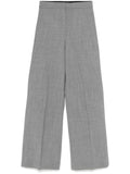 Fabiana Filippi Mélange-Effect Virgin Wool Trousers — grey